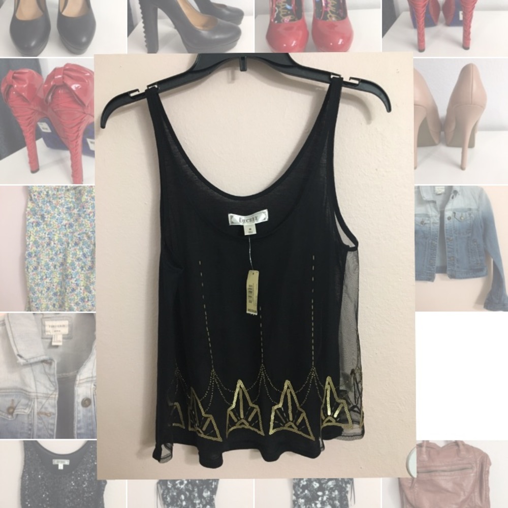 3 Glittery tanks